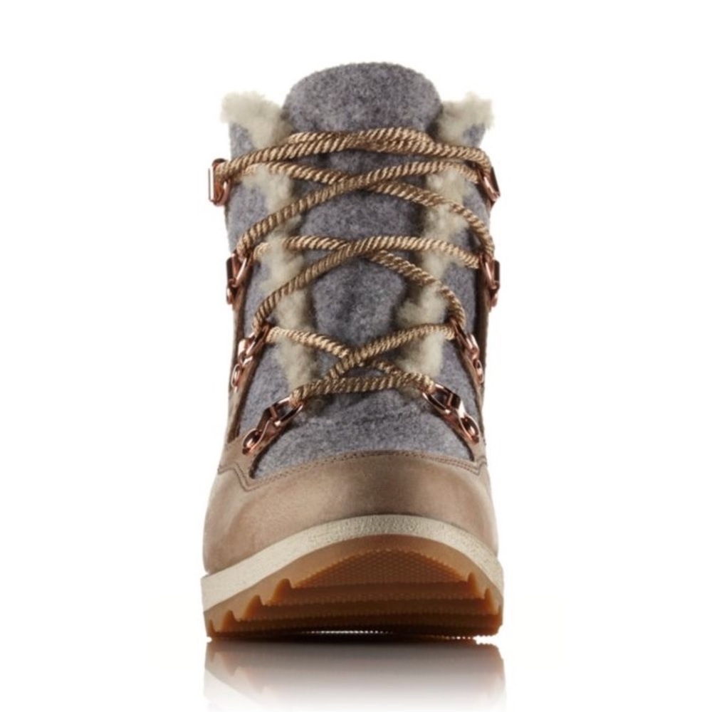 Sorel Taupe and Gray Winter Lace-Up Boots - Picture 3 of 4